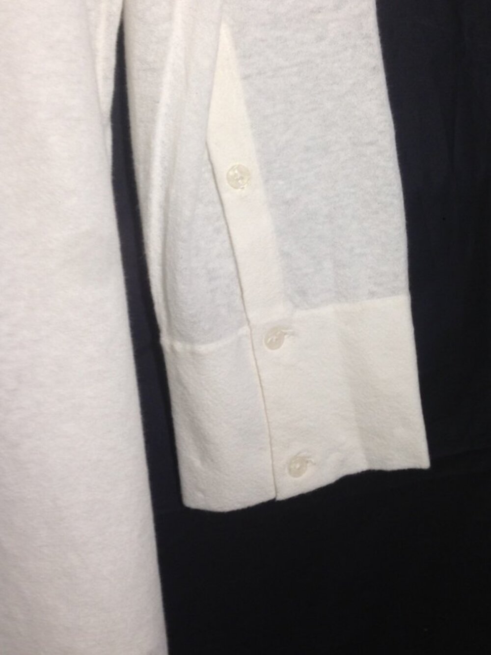 White + Warren Button Sweater Sample - Small - NWOT - Picture 3 of 4